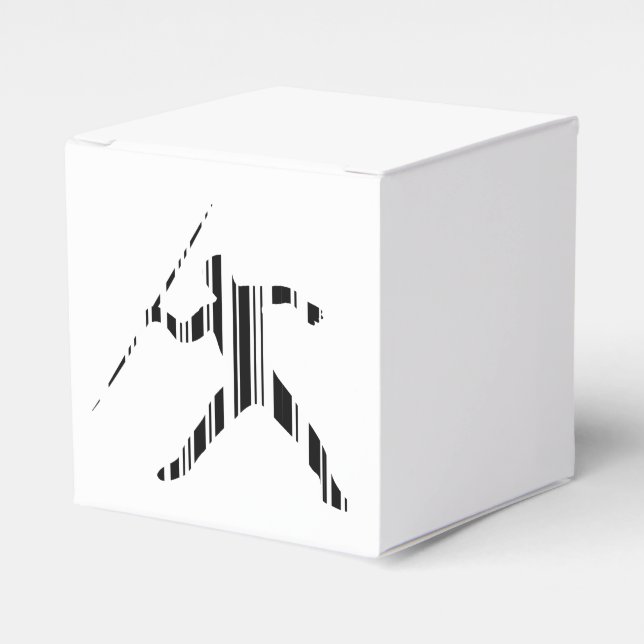 JAVELIN BAR CODE Sports Track and Field Pattern Favour Box (Front Side)