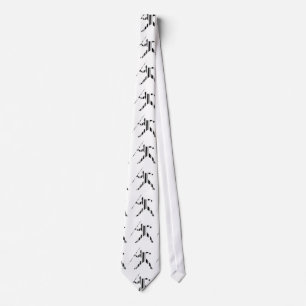 JAVELIN BAR CODE Sports Track and Field Pattern Tie