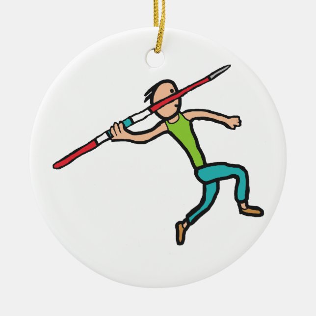 Javelin Ceramic Tree Decoration (Front)