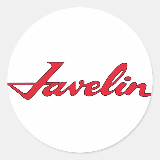 Javelin Emblem Classic Round Sticker (Front)