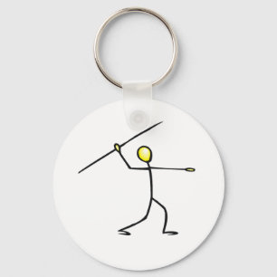 Javelin Stick Figure T-shirts and Gifts. Key Ring