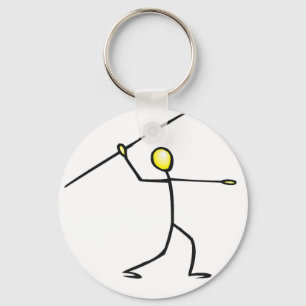 Javelin Stick Figure T-shirts and Gifts. Key Ring