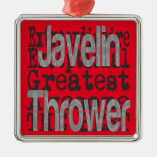 Javelin Thrower Extraordinaire Metal Tree Decoration