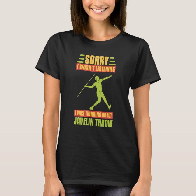 Javelin Throwing Track And Field Spear Thrower Tra T-Shirt (Front)