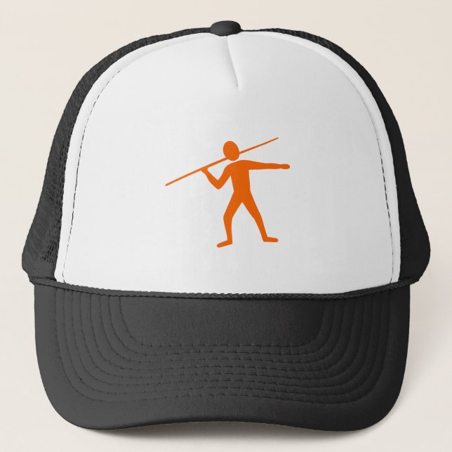 Javelin Trower - Orange Trucker Hat (Front)