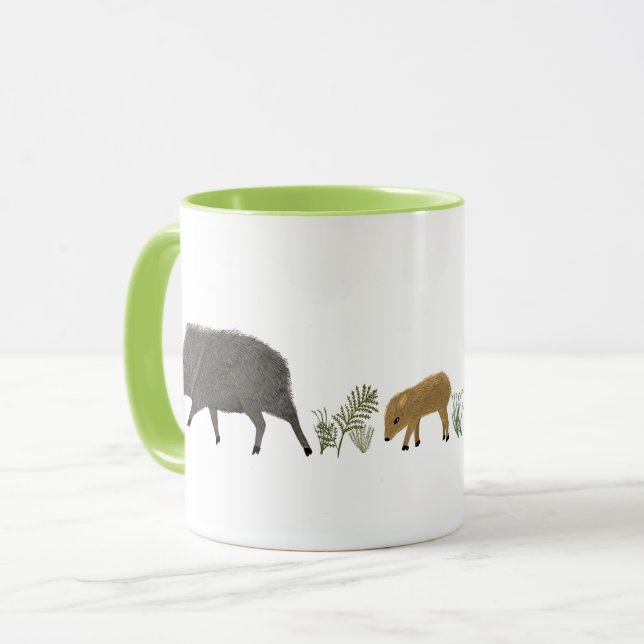 Javelina Family Portrait Desert Animals Mug (Front Left)