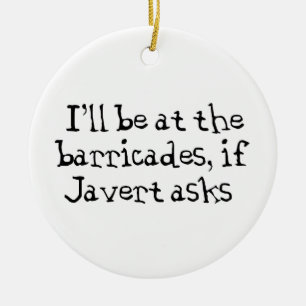Javert Les Miserables Ceramic Tree Decoration