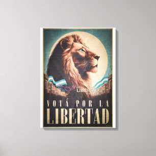 Javier Milei VOTÁ POR LA LIBERTAD Poster Canvas Print