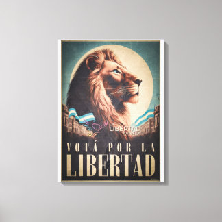 Javier Milei VOTÁ POR LA LIBERTAD Poster Canvas Print