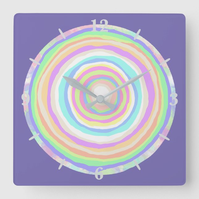 Jawbreaker Slice Candy Square Wall Clock (Front)