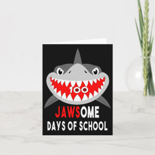 Jawesome 100 Days School Cute Fun Gift Outfit  Card