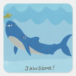Jawesome Shark Square Sticker