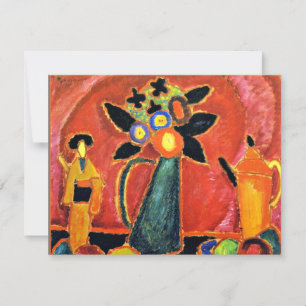 Jawlensky - Japanese Flower, colourful painting Card