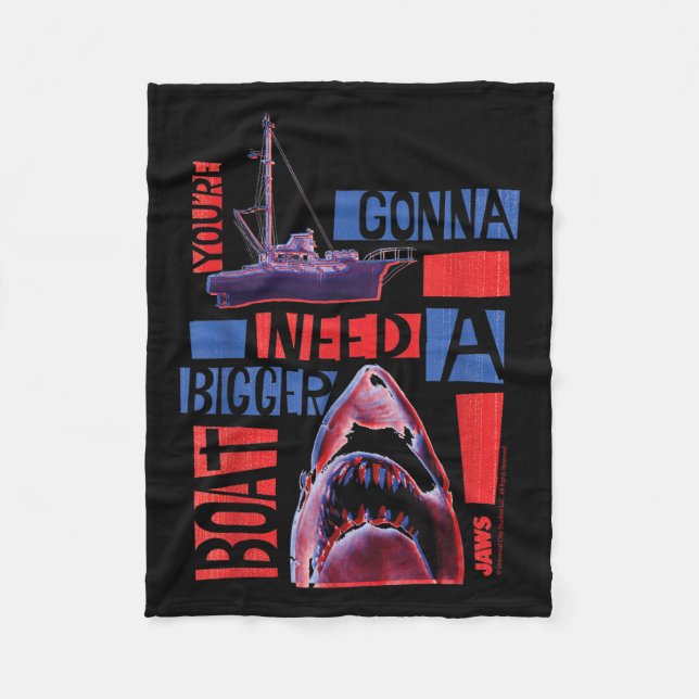 Jaws 2025 Need A Bigger Boat  Fleece Blanket (Front)