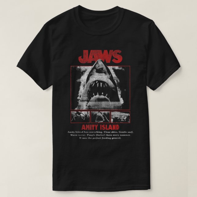 Jaws Movie Pop Poster  T-Shirt (Design Front)