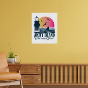 Jaws Vintage Amity Island Lighthouse Graphic Poster