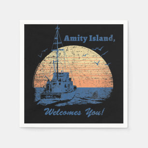 Jaws Vintage Amity Island Napkin