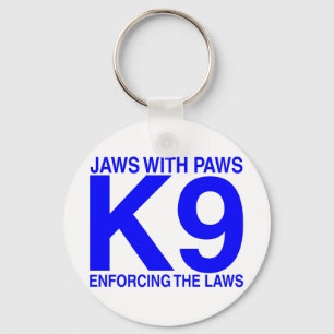 Jaws with Paws enforcing the Laws Key Ring