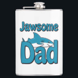 Jawsome Dad Hip Flask<br><div class="desc">Dive into fun and adventure with the "Jawsome Dad" design! This playful and vibrant shark motif brings a splash of oceanic joy to any product it adorns.</div>