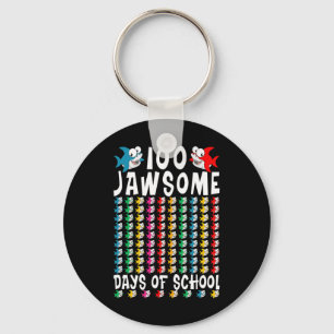 Jawsome Days Of School Shark 100th Day Of School T Key Ring
