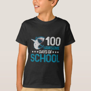Jawsome Days School 100th Day Kids Boys Vintage No T-Shirt