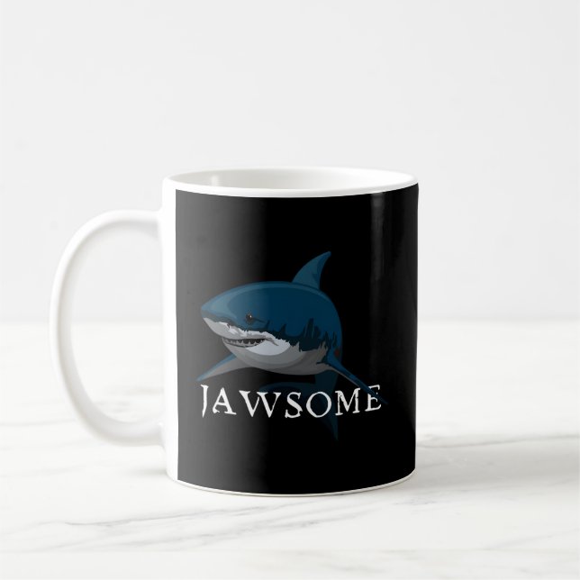 Jawsome Great White Shark Coffee Mug (Left)