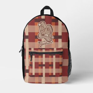 Jawsome shark graphic design printed backpack