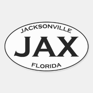 JAX - Jacksonville Florida Oval Sticker