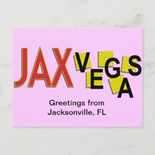 JaxVegas greetings Postcard