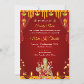 Jay Mata Di Mata Ki Chowki Invitation