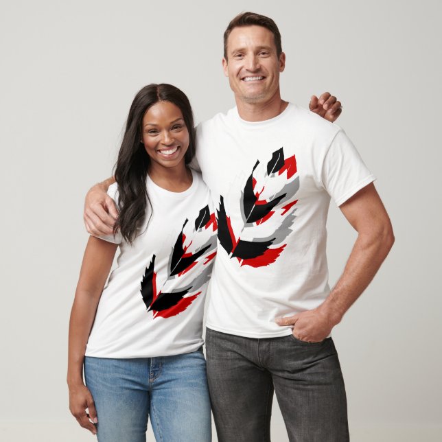 Jay Niani Custom Feather -Black and Red T-Shirt (Unisex)