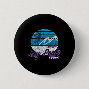 Jay Peak Vermont New England Usa Ski Resort Snowbo 6 Cm Round Badge