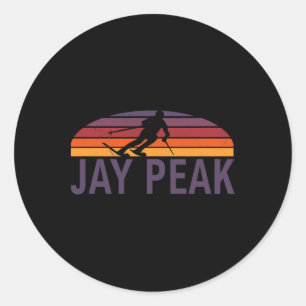 Jay Peak Vermont New England Usa Ski Resort Snowbo Classic Round Sticker