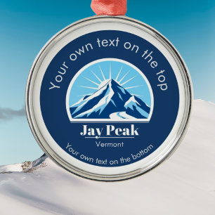 Jay Peak Vermont USA ski resort vacation medal Metal Tree Decoration