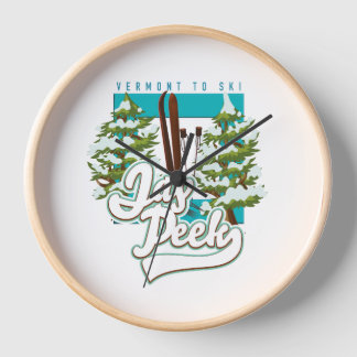 Jay Peek Vermont ski logo Clock