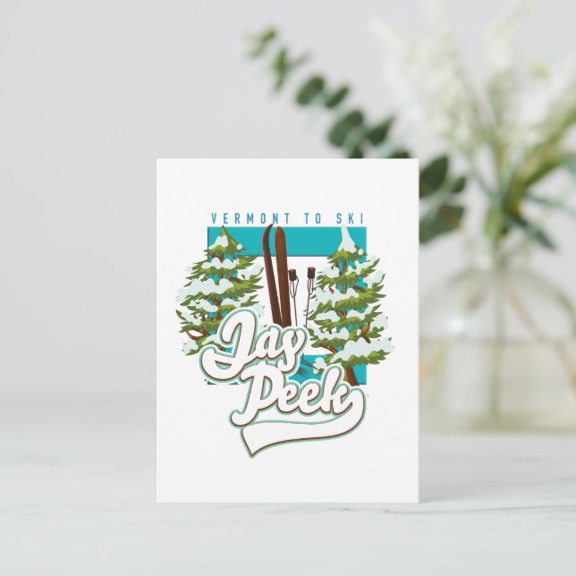 Jay Peek Vermont ski logo Postcard (Standing Front)