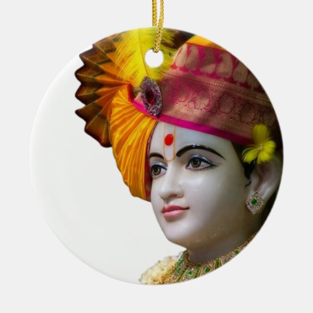 Jay Swaminarayan Ceramic Tree Decoration (Front)