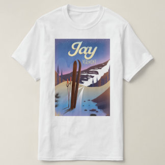 Jay Vermont USA ski travel poster. T-Shirt