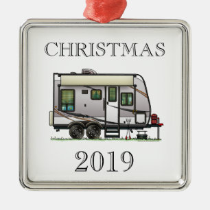 Jayco Trailer RV happy camper Metal Tree Decoration