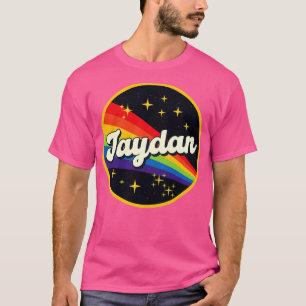 Jaydan Rainbow In Space Vintage Style T-Shirt