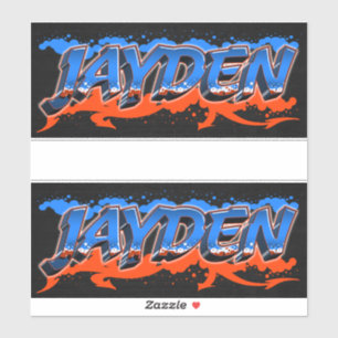 Jayden First Name Graffiti Sticker
