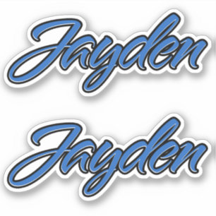 Jayden name blue sticker Sticker Stickerset