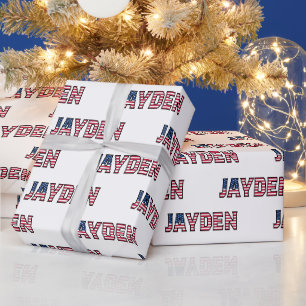 Jayden Vorname Name USA US Geschenkpapier Papier Wrapping Paper