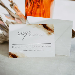 JAYLA Boho Terracotta Burnt Orange Wedding RSVP Invitation