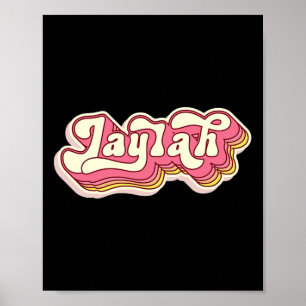 Jaylah Name Personalised First Name Surname Poster