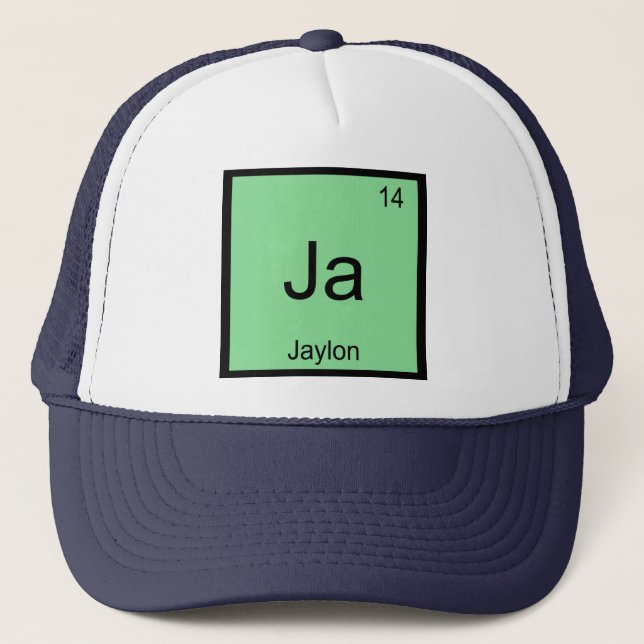 Jaylon  Name Chemistry Element Periodic Table Trucker Hat (Front)