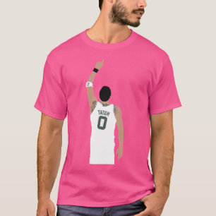 Jayson Tatum Pointing Up (White) T-Shirt