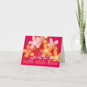 Jazak-Allah-Khair Islamic Thank You Card