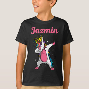 Jazmin Gift Name Personalised Birthday Dabbing Uni T-Shirt
