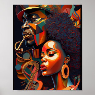 Jazz Abstract Poster Art 